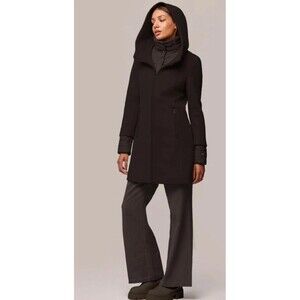 Soia & Kyo NWT Mixed Media Wool Blend Coat Quilted Bib Insert Mushroom Medium 70